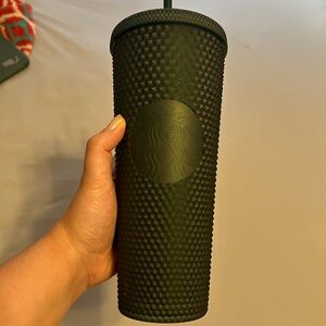 Starbucks Green Jelly Matte Diamond Studded Tumbler